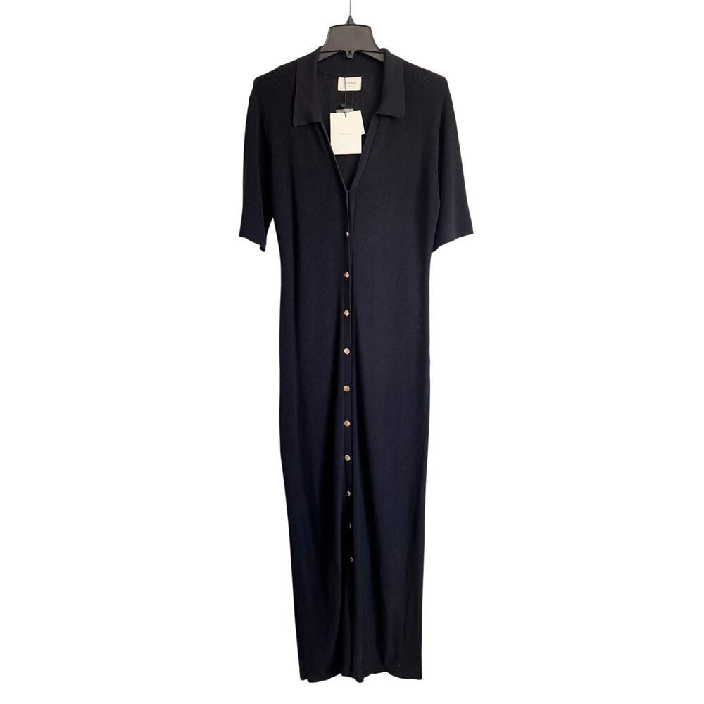 DISSH Black Button-Front Maxi Dress - Picture 3 of 9